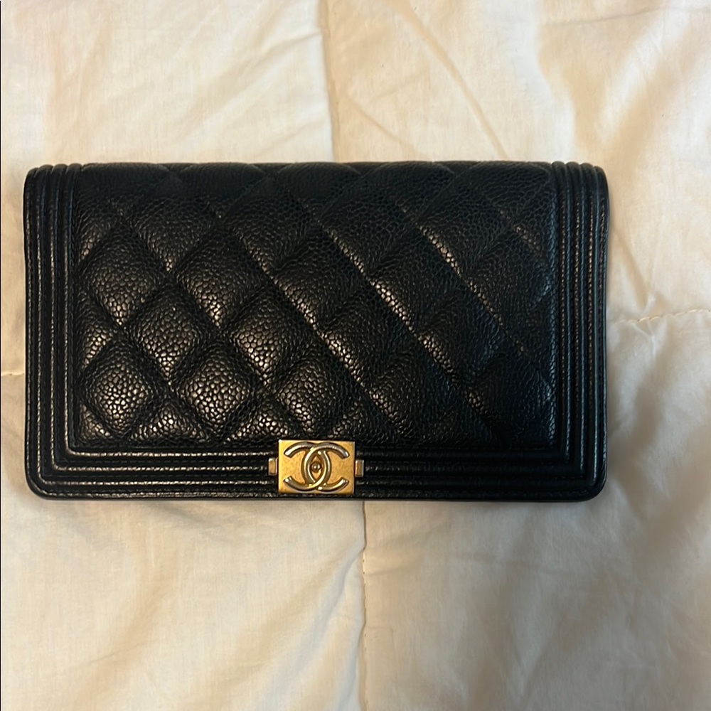 Chanel Black Quilted Wallet